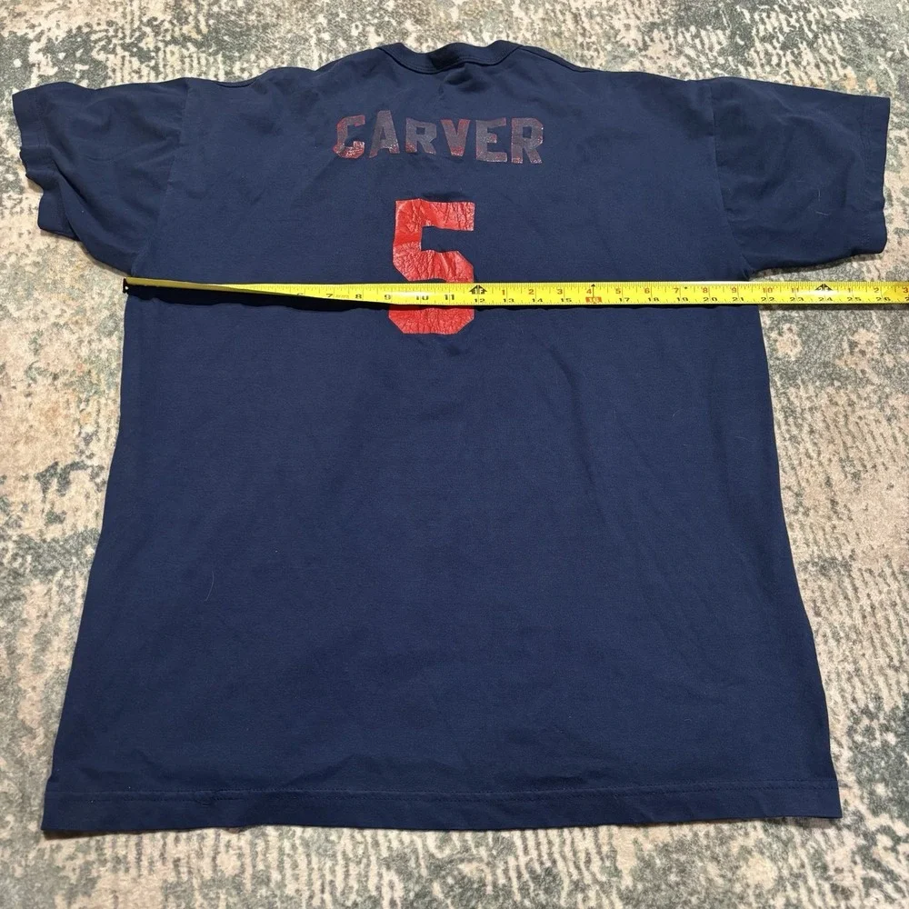 1997 Cleveland Indians Russel 2 Button Shirt Men's Large #5 Carver